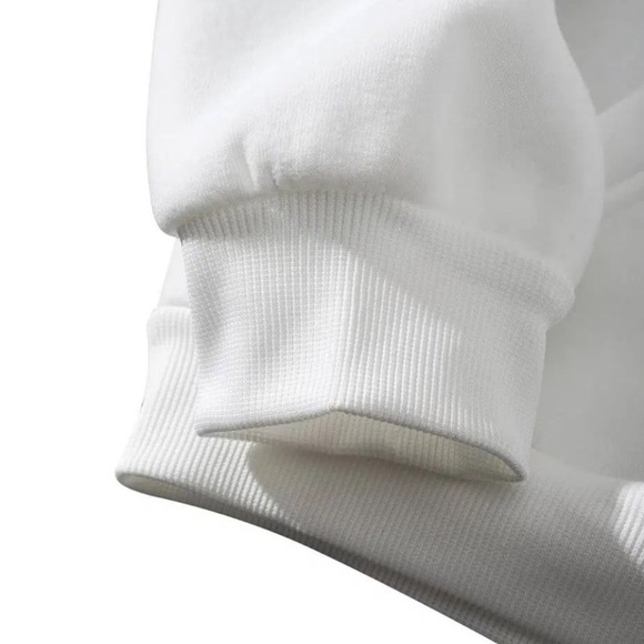 NWT 🌺 WHITE OVERSIZED FLORAL LETTERING “PINK” HOODED SWEATSHIRT Size Women’s XL - Picture 3 of 4